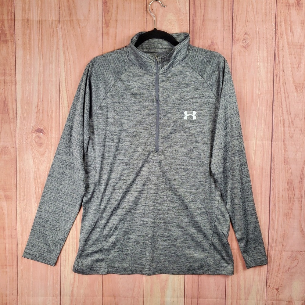 Under Armour HeatGear Loose Fit Quarter Zip Shirt Sz XL Stretch Activewear